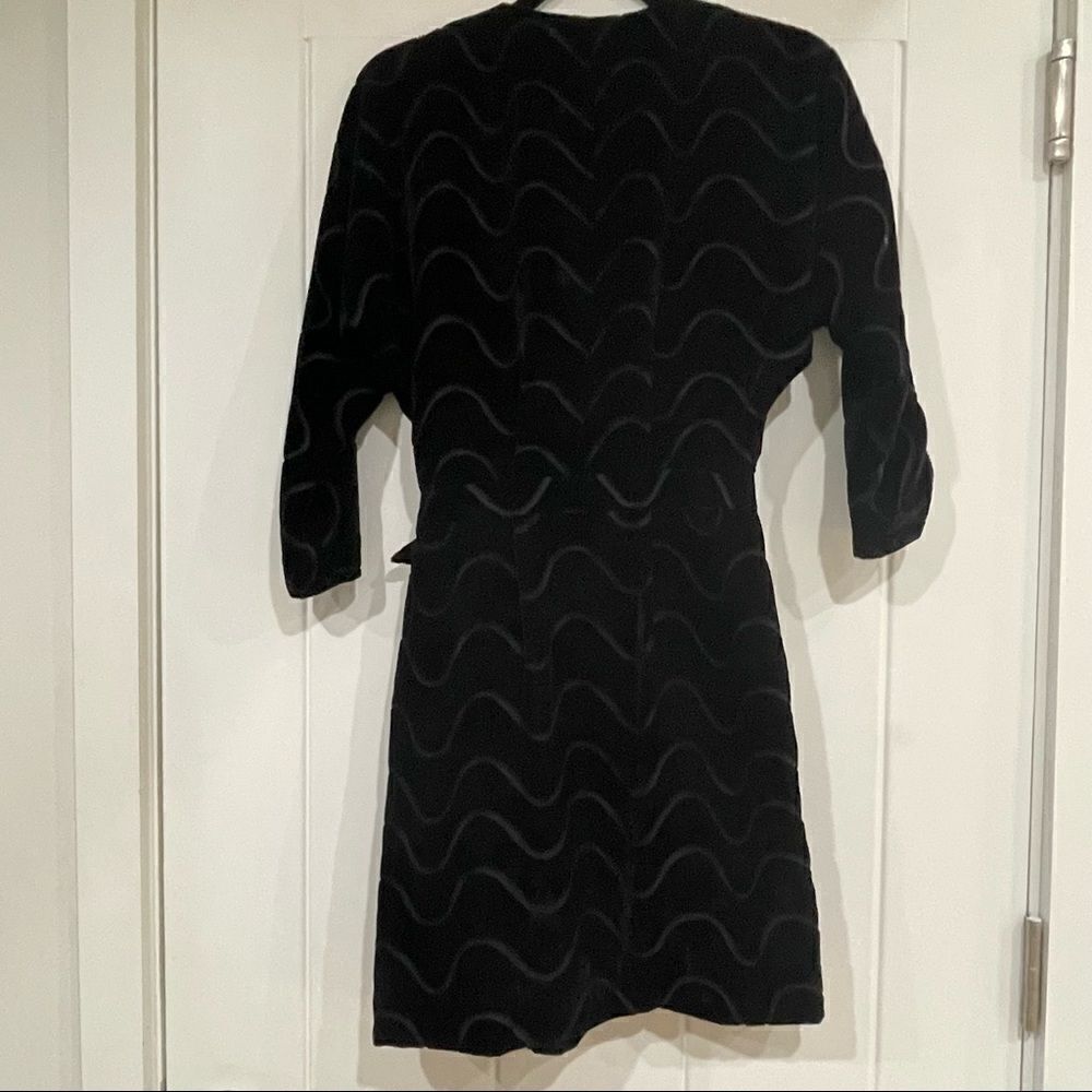 & OTHER STORIES Velvet Wave Wrap Cocktail Party Dress Mini - Picture 7 of 8